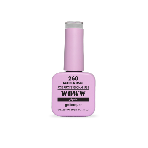 Ημιμόνιμο Βερνίκι New Woww Cosmetics 10ml Rubber Base - 260